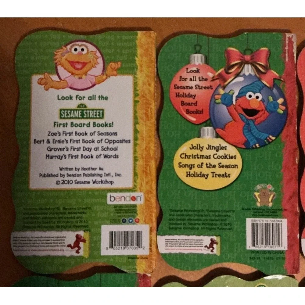 Bendon SESAME STREET Shaped Board Books Lot of 8 Beginnings & First Books 2000's